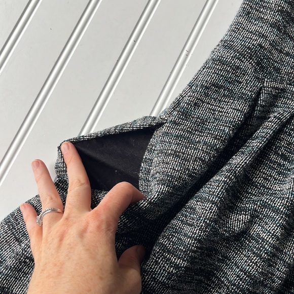 Anthropologie ganni tweed dress blue grey mock neck sleeveless - Picture 11 of 13